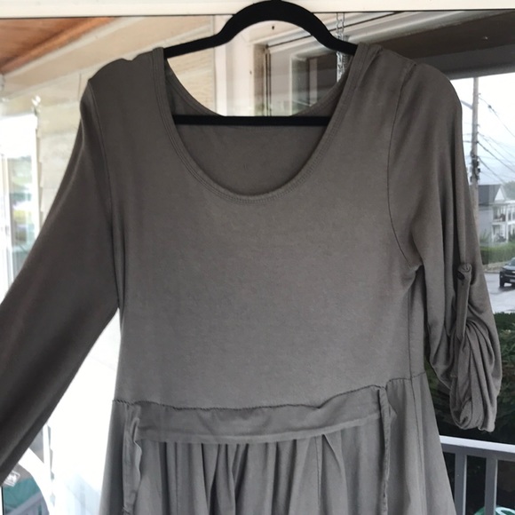 Grey/green Beautiful Asymmetrical Dress. S/M - Picture 4 of 12